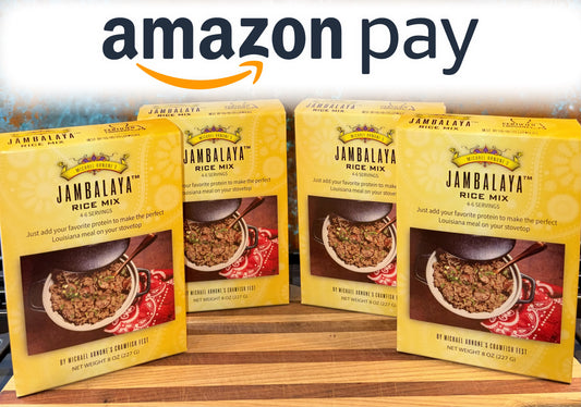 Michael Arnone's Jambalaya Rice Mix. 4 pack. Amazon Pay Avail